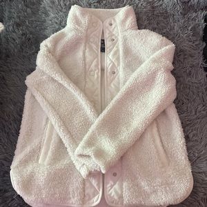 White Cozy Sherpa Button-Up